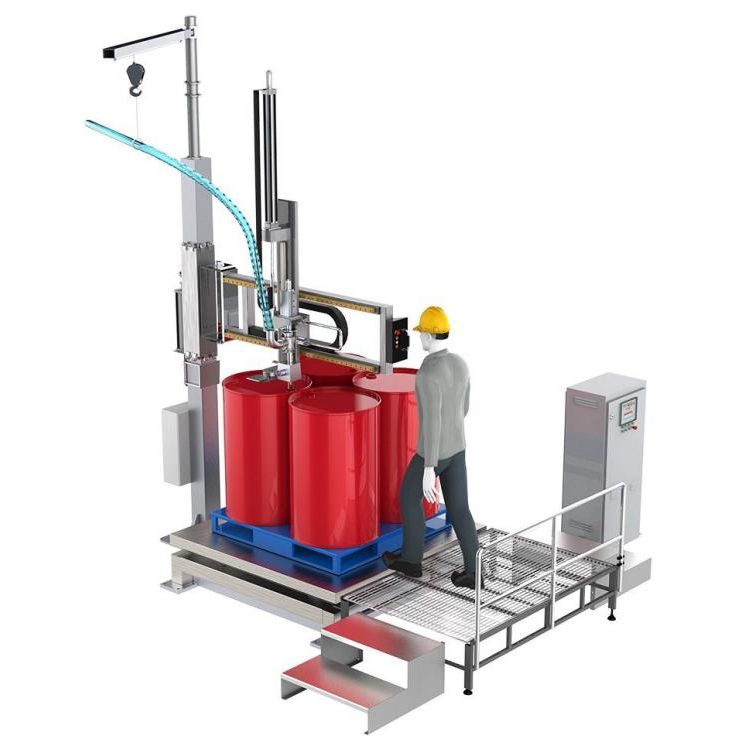 IBC Barrel Rocker Arm Chemical Additive Fyllningsmaskin